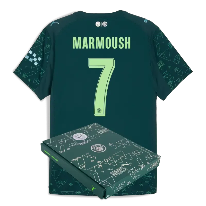 Manchester City EA SPORTS FC Authentic Jersey 2025/26 With MARMOUSH 7 Printing in Gift Box
