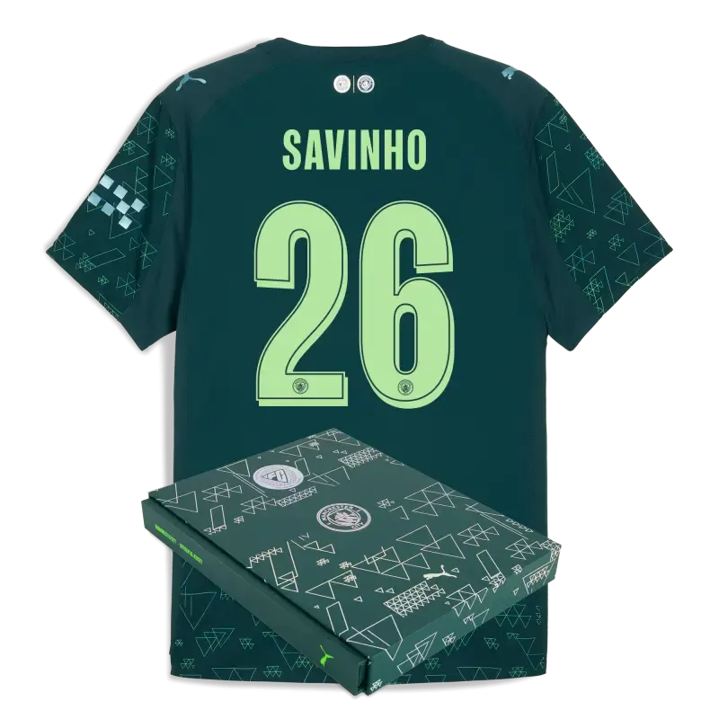 Manchester City EA SPORTS FC Authentic Jersey 2025/26 With SAVINHO 26 Printing in Gift Box