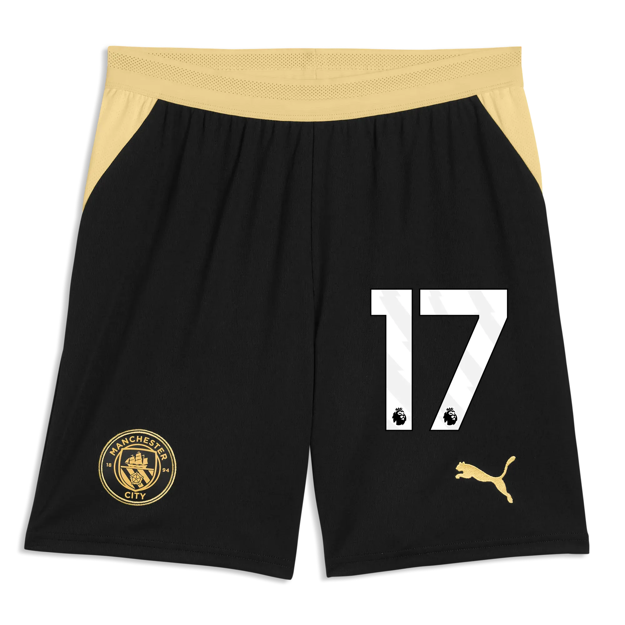 Manchester City Football Shorts 2026/27 with #17 | Manchester City Shop