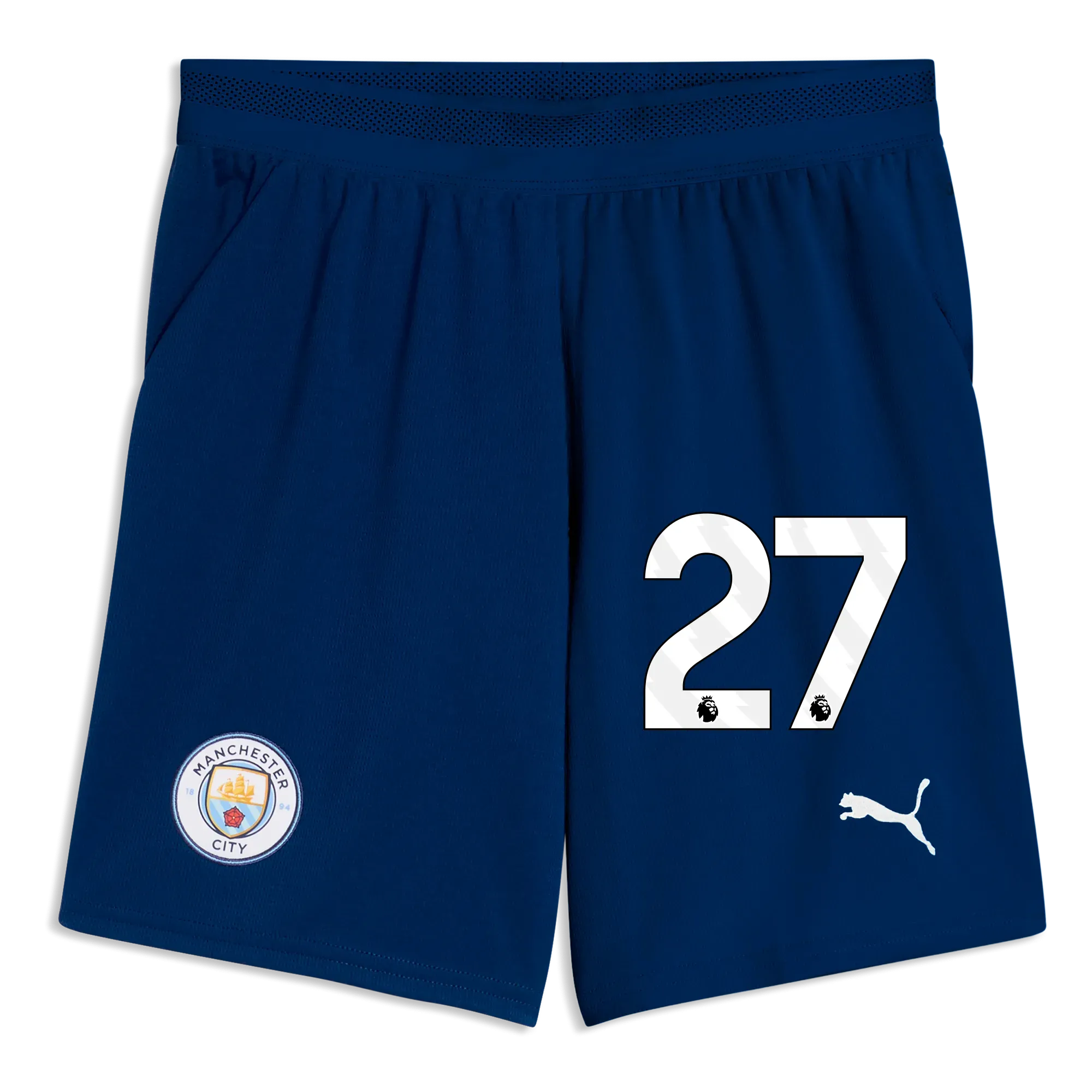 Manchester City Football Shorts 2026/27 with #27 | Manchester City Shop