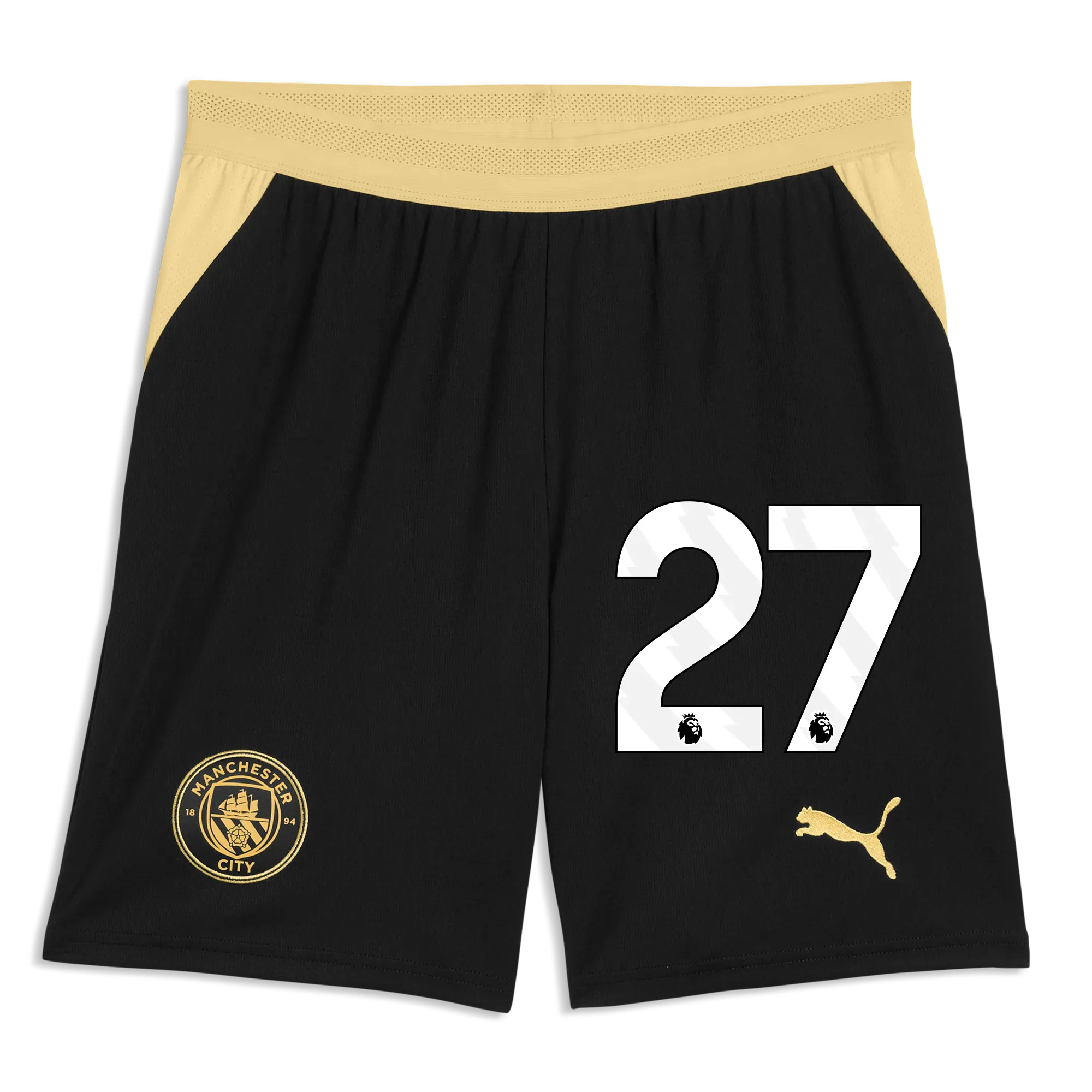Manchester City Football Shorts 2026/27 with #27 | Manchester City Shop