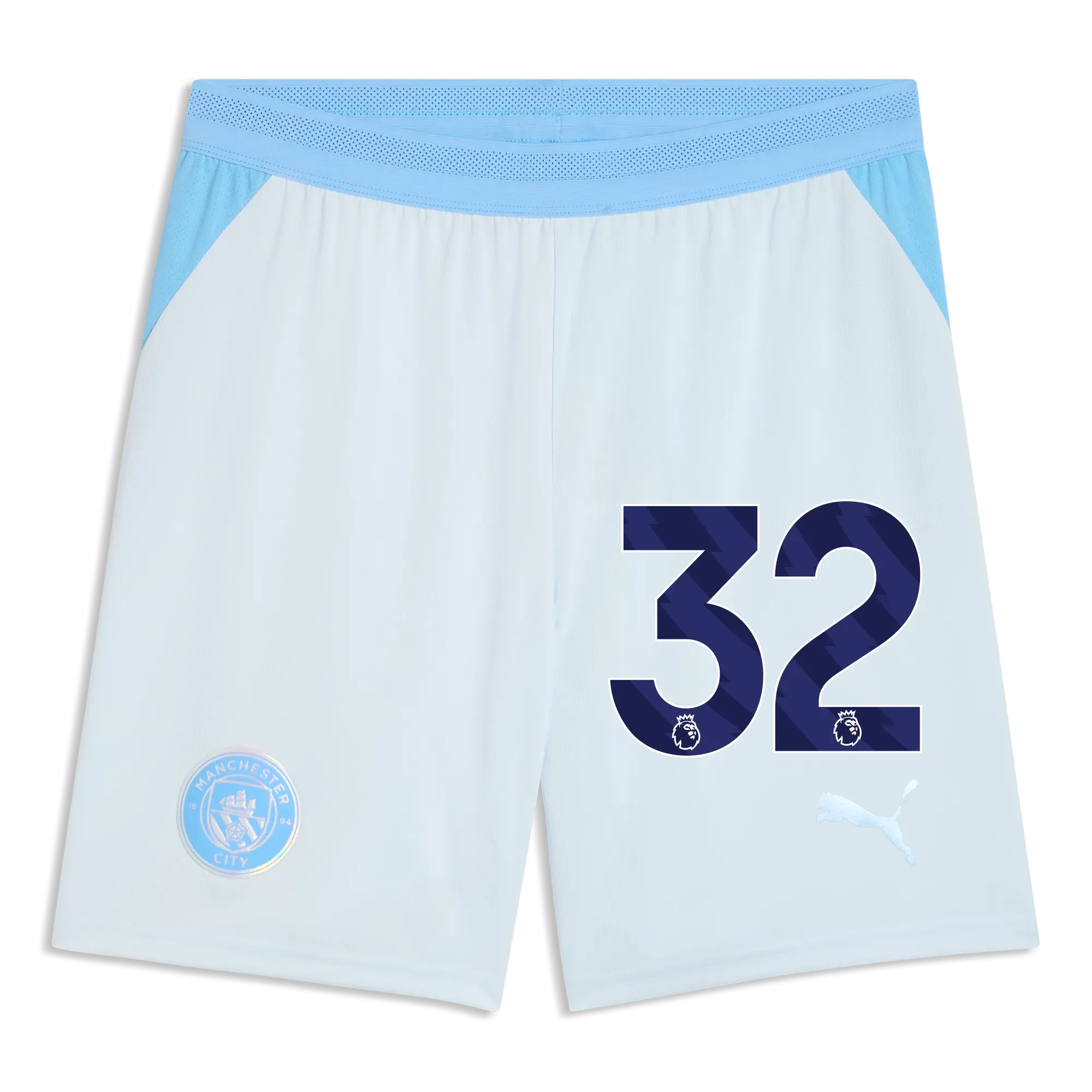 Manchester City Football Shorts 2026/27 with #32 | Manchester City Shop