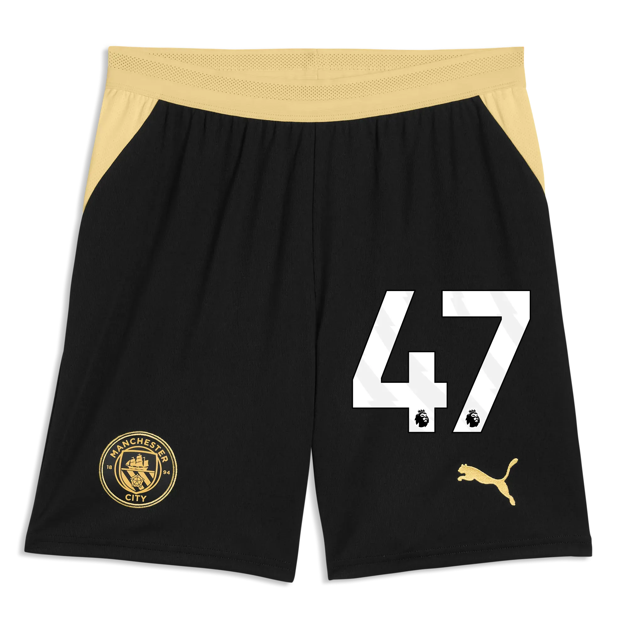 Manchester City Football Shorts 2026/27 with #47 | Manchester City Shop