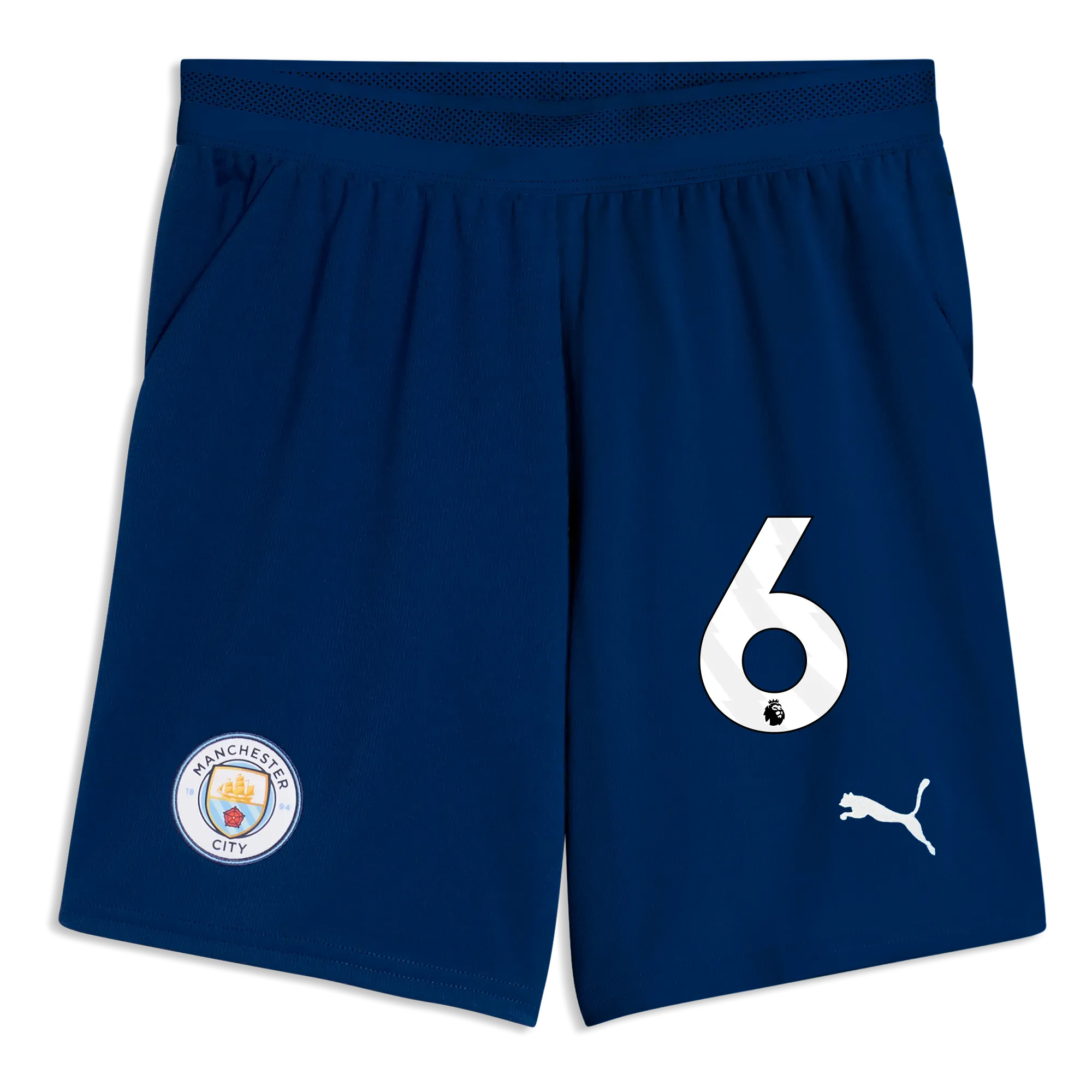 Manchester City Football Shorts 2026/27 with #6 | Manchester City Shop