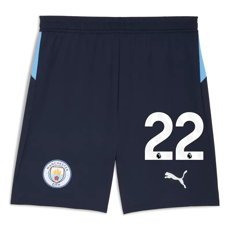 Manchester City Football Shorts Navy 2025/26 With #22