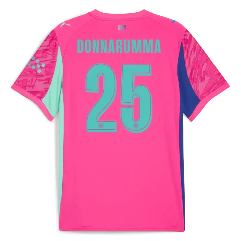 Manchester City Goalkeeper Jersey 2025/26 With DONNARUMMA 25 Printing