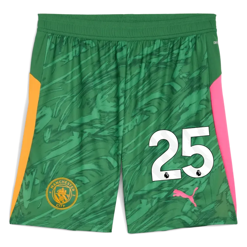 Manchester City Goalkeeper Shorts 2025/26 With 25