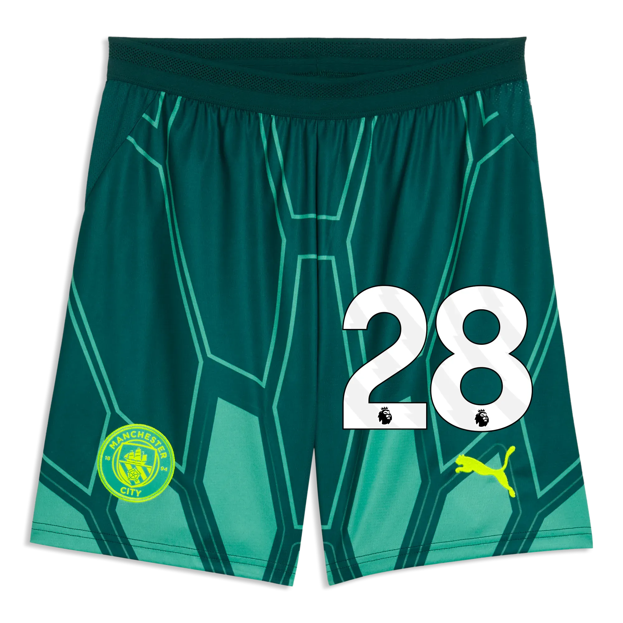 Manchester City Goalkeeper Shorts 2026/27 With 28 | Manchester City Shop