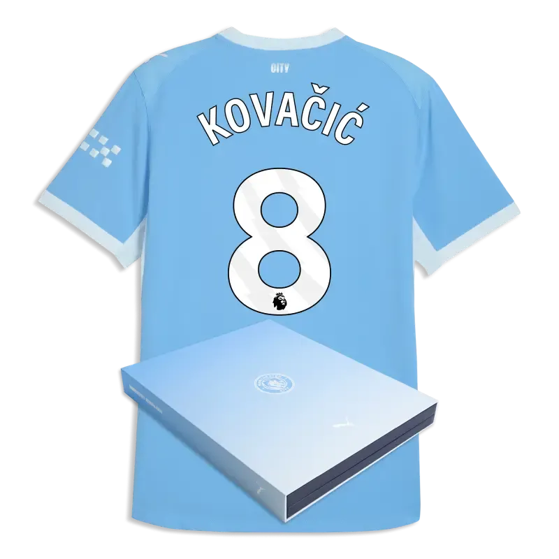 Manchester City Home Authentic Jersey 2026/27 With KOVAČIĆ 8 Printing in Gift Box