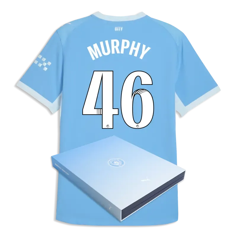 Manchester City Home Authentic Jersey 2026/27 With MURPHY 46 Printing in Gift Box