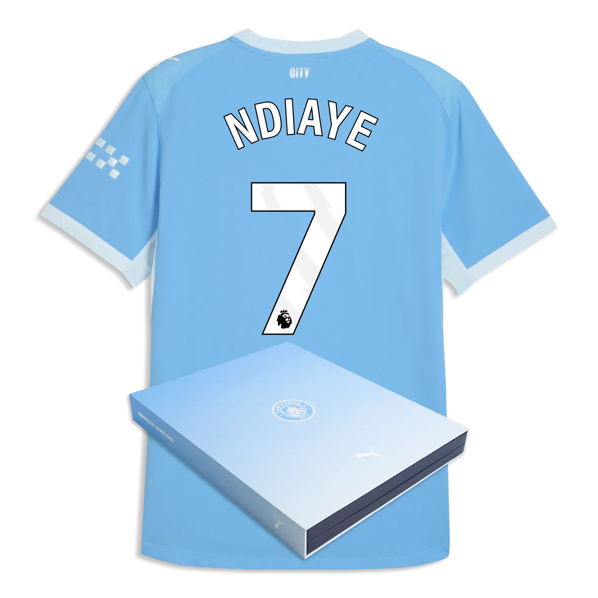 Manchester City Home Authentic Jersey 2026/27 With NDIAYE 7 Printing in Gift Box | Manchester City Shop Manchester City Home Authentic Jersey 2026/27 With NDIAYE 7 Printing in Gift Box | Manchester City Shop