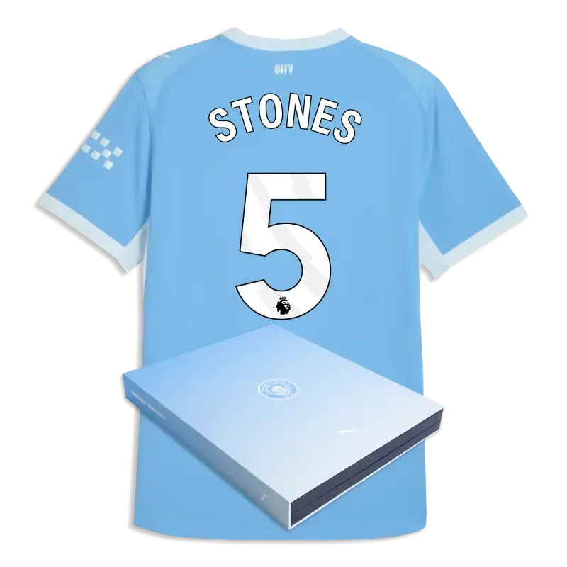 Manchester City Home Authentic Jersey 2026/27 With STONES 5 Printing in Gift Box