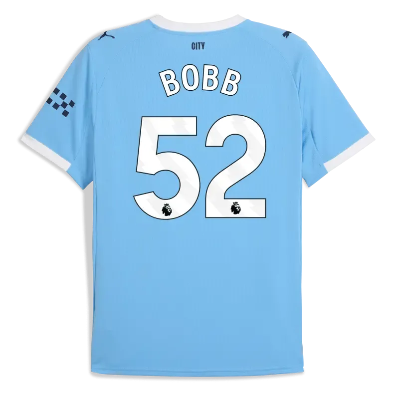 Manchester City Home Jersey 2025/26 With BOBB 52 Printing