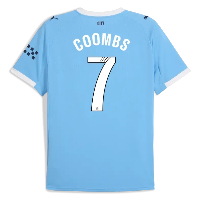 Manchester City Home Jersey 2025/26 With COOMBS 7 Printing