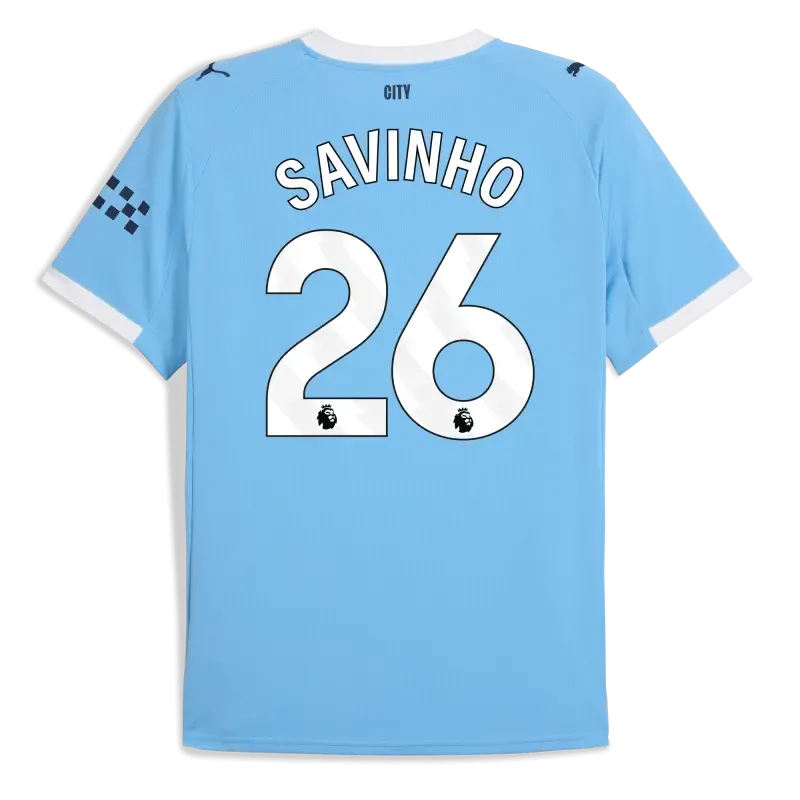 Manchester City Home Jersey 2025/26 With SAVINHO 26 Printing