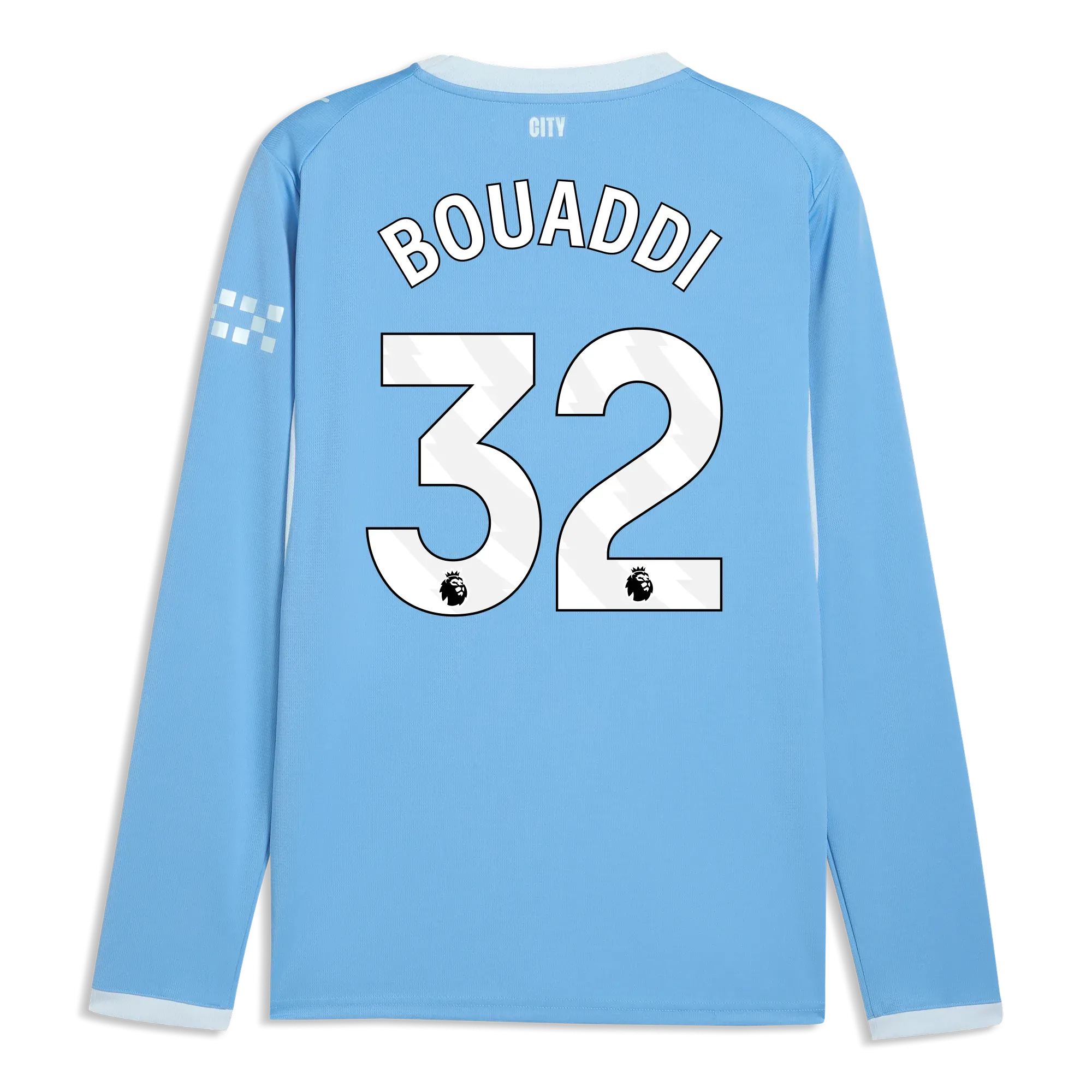Manchester City Home Jersey 2026/27 Long Sleeve With BOUADDI 32 Printing | Manchester City Shop