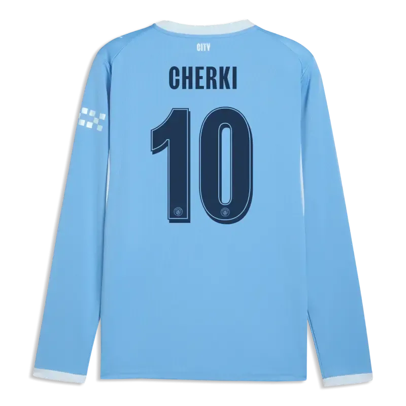 Manchester City Home Jersey 2026/27 Long Sleeve With CHERKI 10 Printing