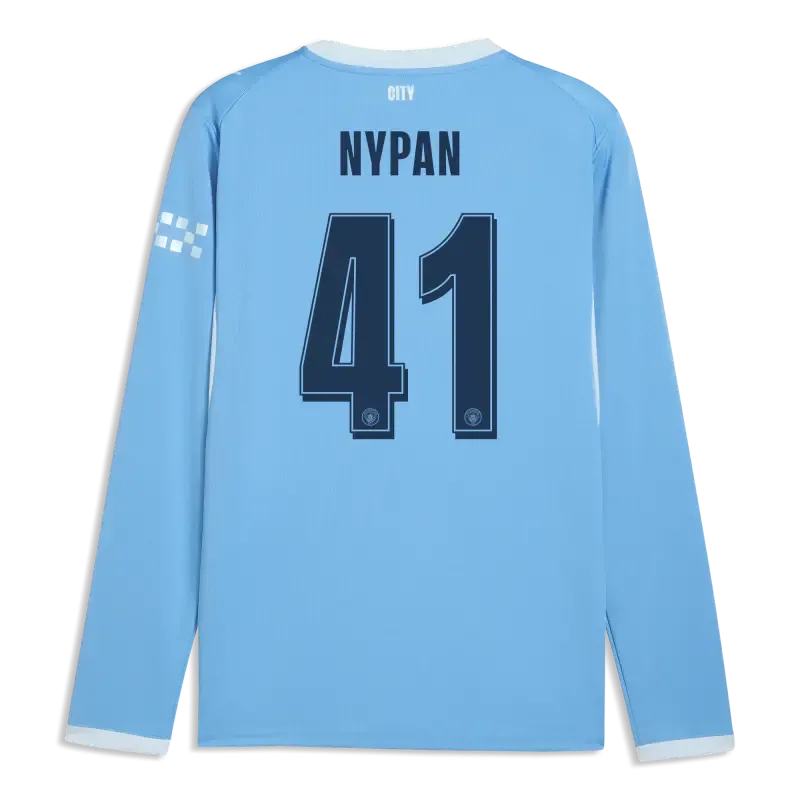 Manchester City Home Jersey 2026/27 Long Sleeve With NYPAN 41 Printing