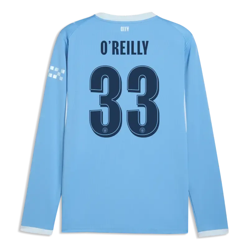 Manchester City Home Jersey 2026/27 Long Sleeve With O'REILLY 33 Printing