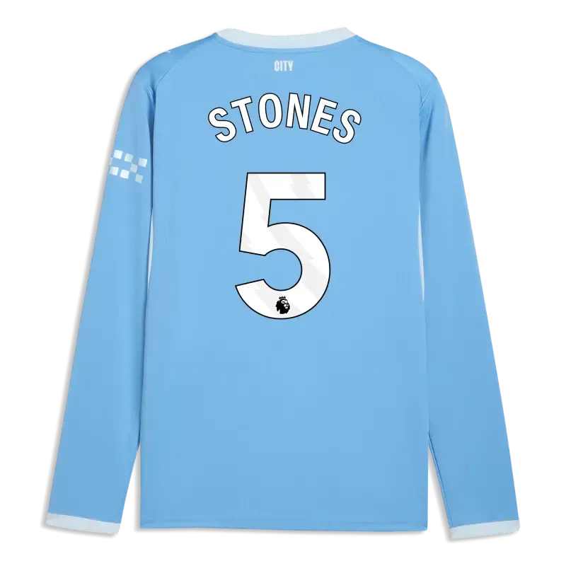 Manchester City Home Jersey 2026/27 Long Sleeve With STONES 5 Printing
