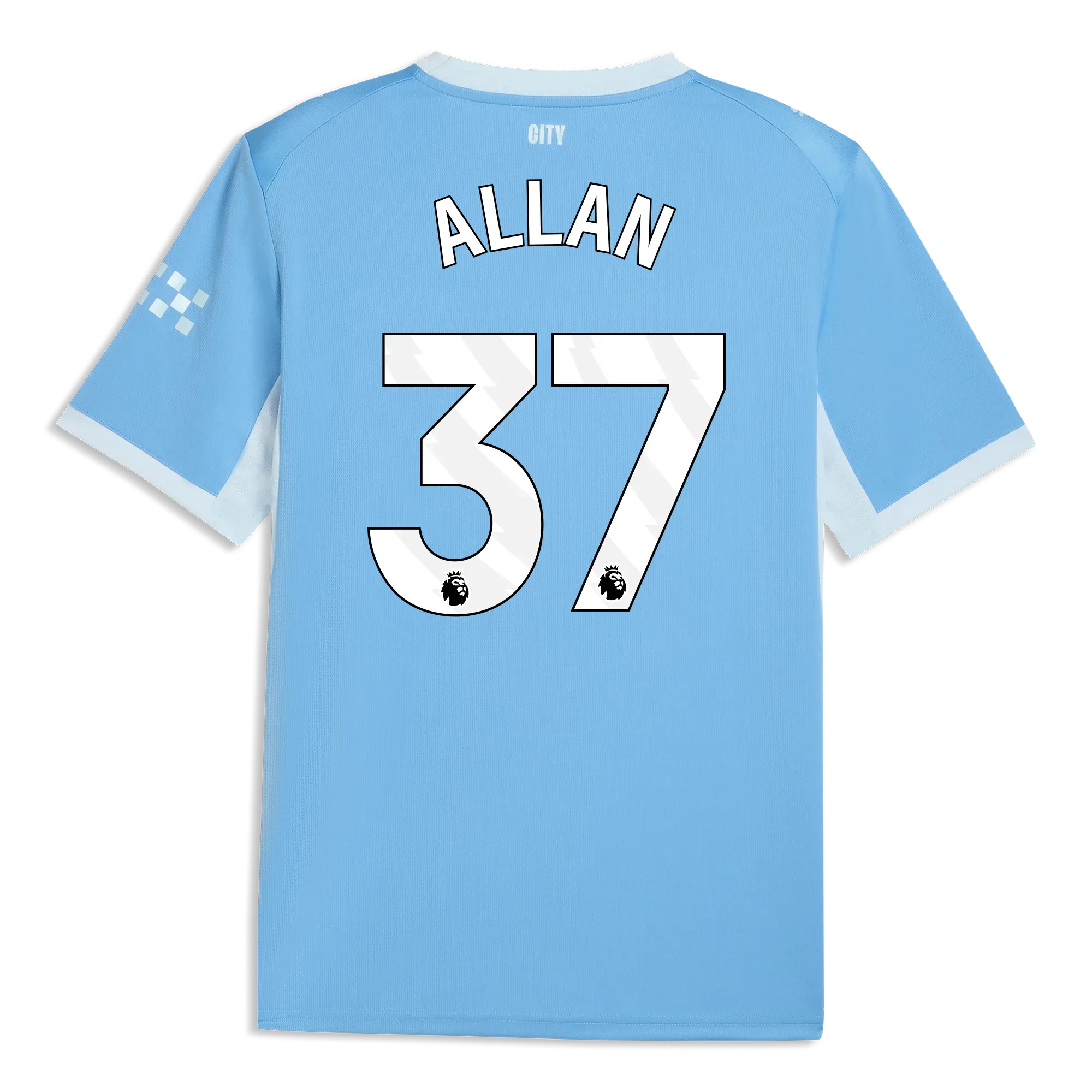 Manchester City Home Jersey 2026/27 With ALLAN 37 Printing | Manchester City Shop