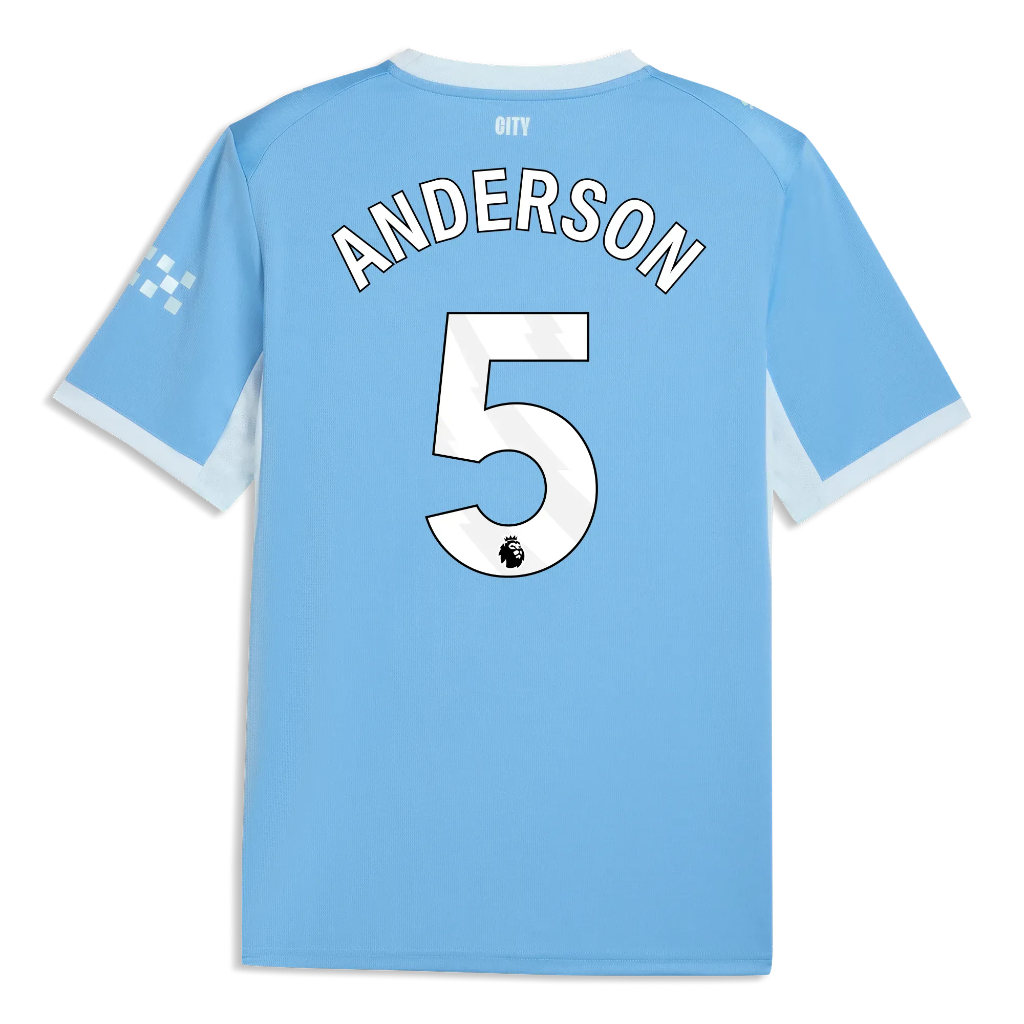Manchester City Home Jersey 2026/27 With ANDERSON 5 Printing | Manchester City Shop