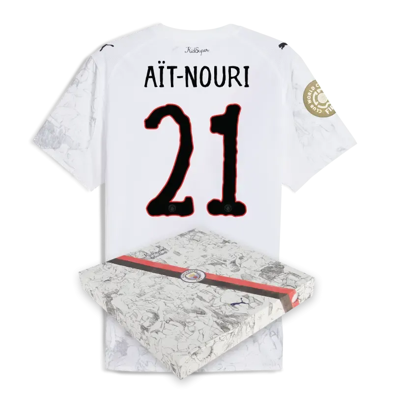 Manchester City KidSuper Authentic Jersey 2025/26 Club World Cup With AÏT-NOURI 21 printing in Gift Box