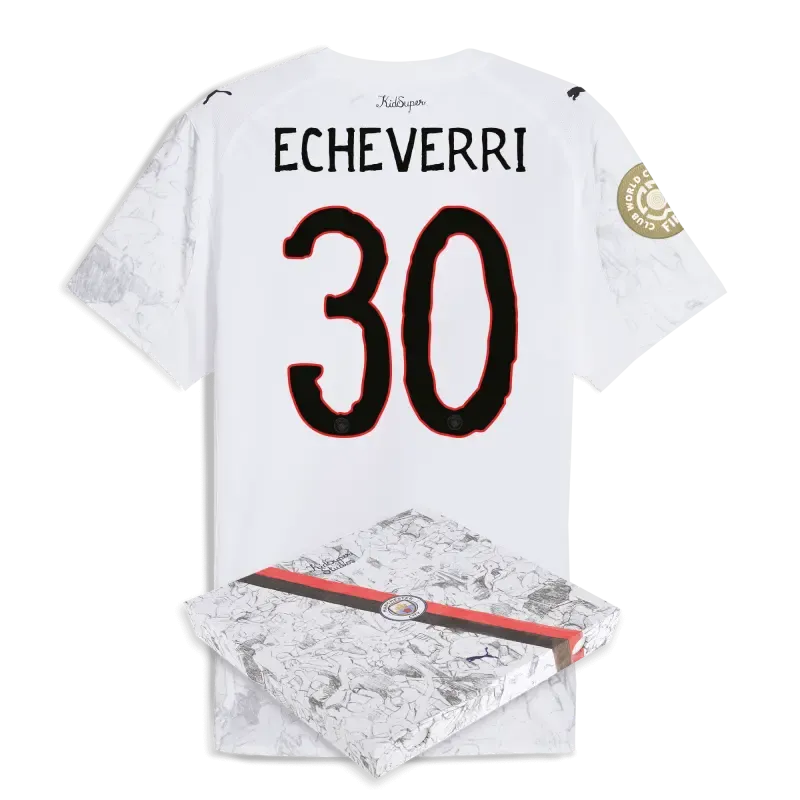 Manchester City KidSuper Authentic Jersey 2025/26 Club World Cup With ECHEVERRI 30 printing in gift box