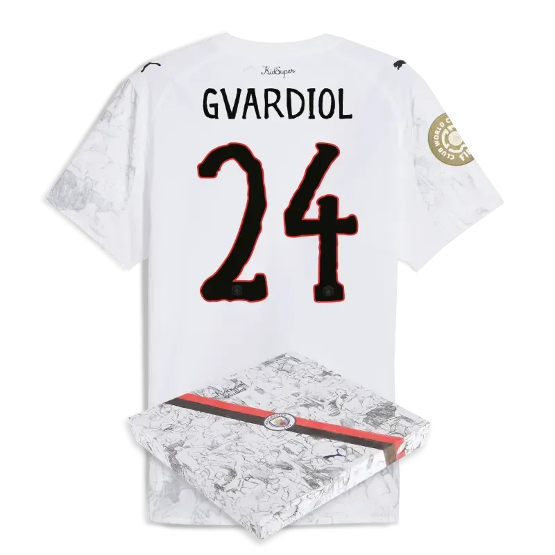 Manchester City KidSuper Authentic Jersey 2025/26 Club World Cup With GVARDIOL 24 printing in gift box
