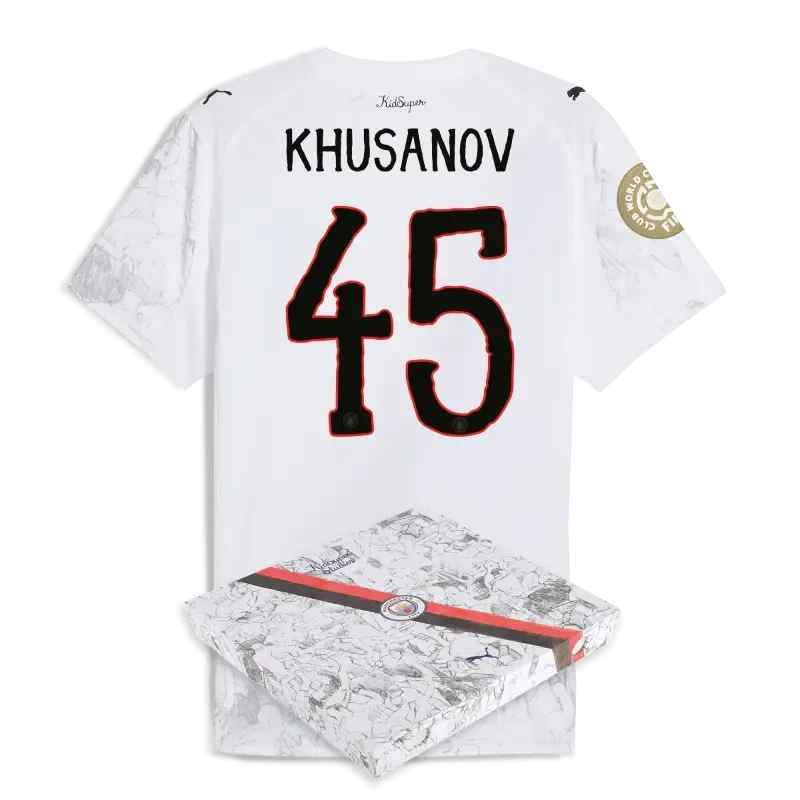 Manchester City KidSuper Authentic Jersey 2025/26 Club World Cup With KHUSANOV 45 printing in gift box