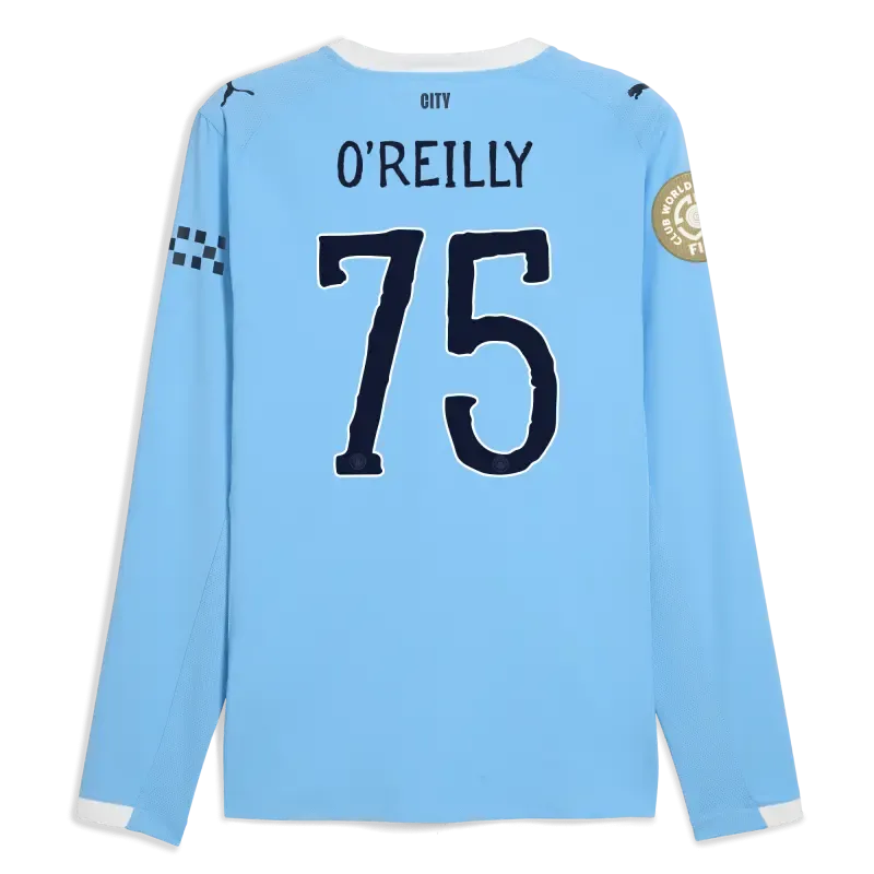 Manchester City KidSuper Club World Cup Home Authentic Jersey 2025/26 Long Sleeve With O'REILLY 75 Printing