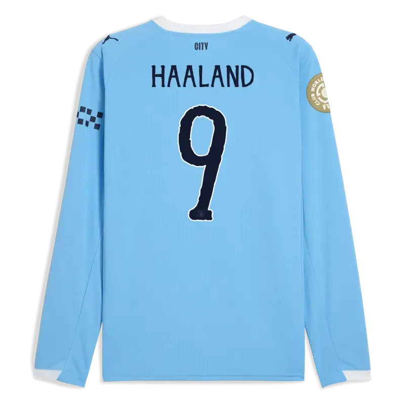 Manchester City KidSuper Club World Cup Home Jersey 2025/26 Long Sleeve With HAALAND 9 Printing