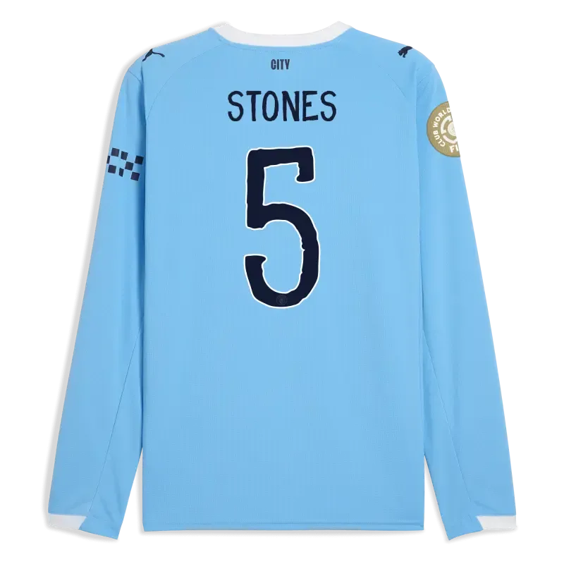 Manchester City KidSuper Club World Cup Home Jersey 2025/26 Long Sleeve With STONES 5 Printing