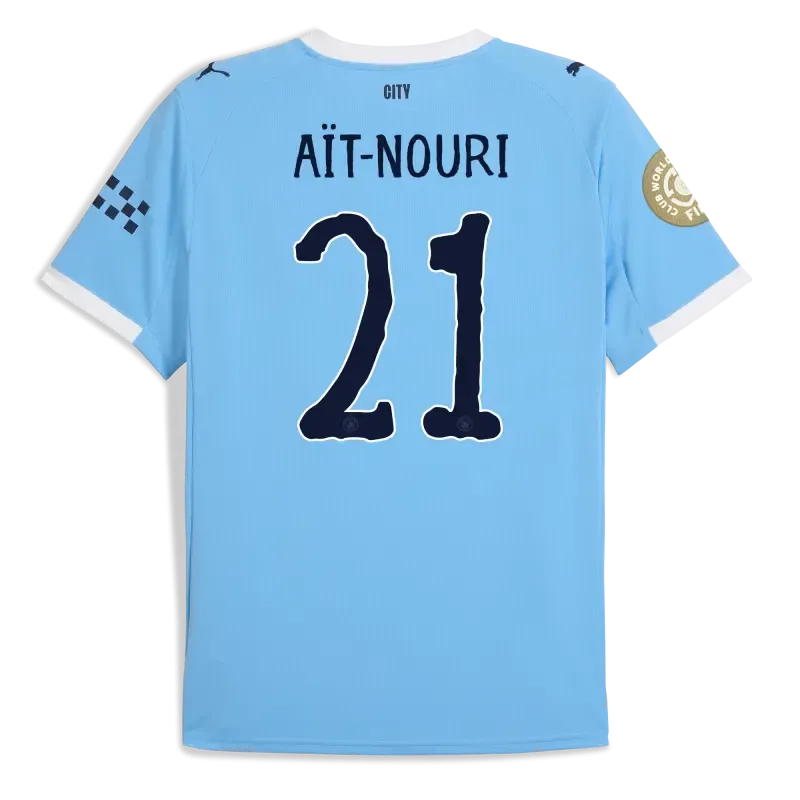 Manchester City KidSuper Club World Cup Home Jersey 2025/26 With AÏT-NOURI 21 Printing