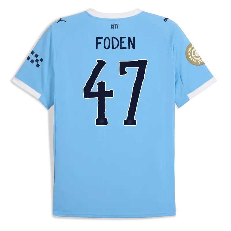 Manchester City KidSuper Club World Cup Home Jersey 2025/26 With FODEN 47 Printing
