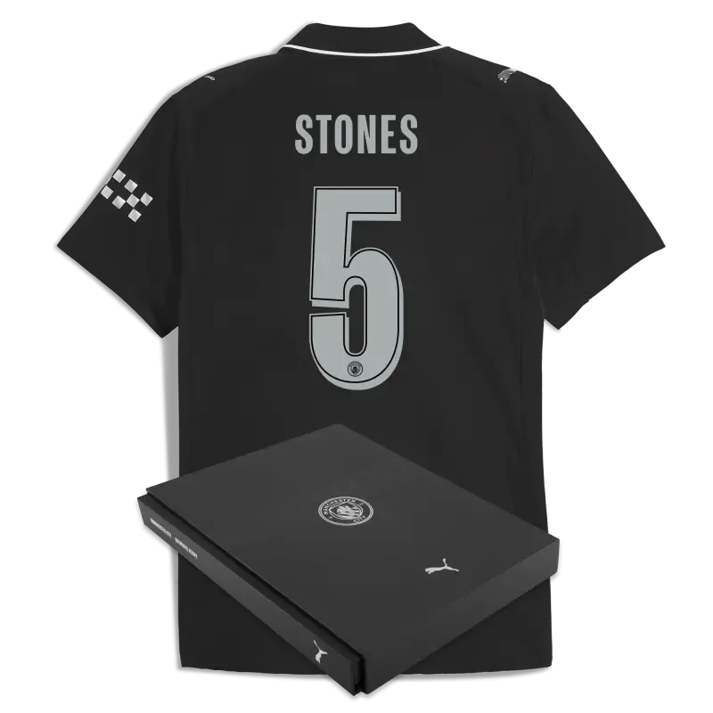 Manchester City Man City Away Authentic Jersey 2025/26 With STONES 5 Printing in Gift Box