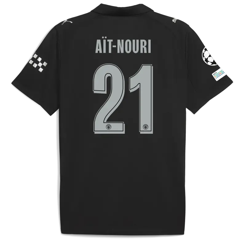 Manchester City Man City Champions League Away Jersey 2025/26 With AÏT-NOURI 21 Printing