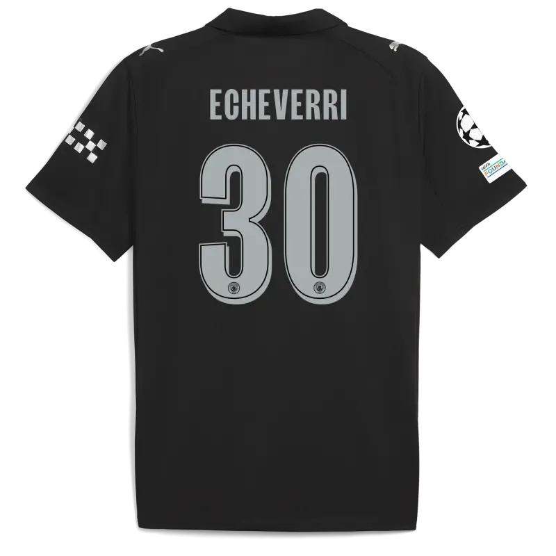 Manchester City Man City Champions League Away Jersey 2025/26 With ECHEVERRI 30 Printing