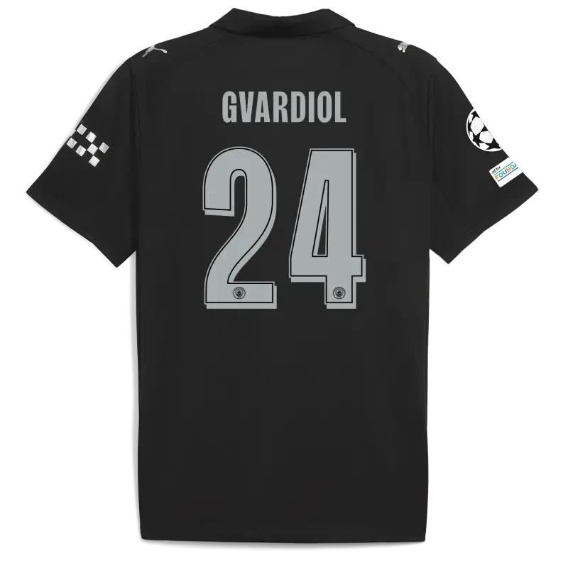 Manchester City Man City Champions League Away Jersey 2025/26 With GVARDIOL 24 Printing