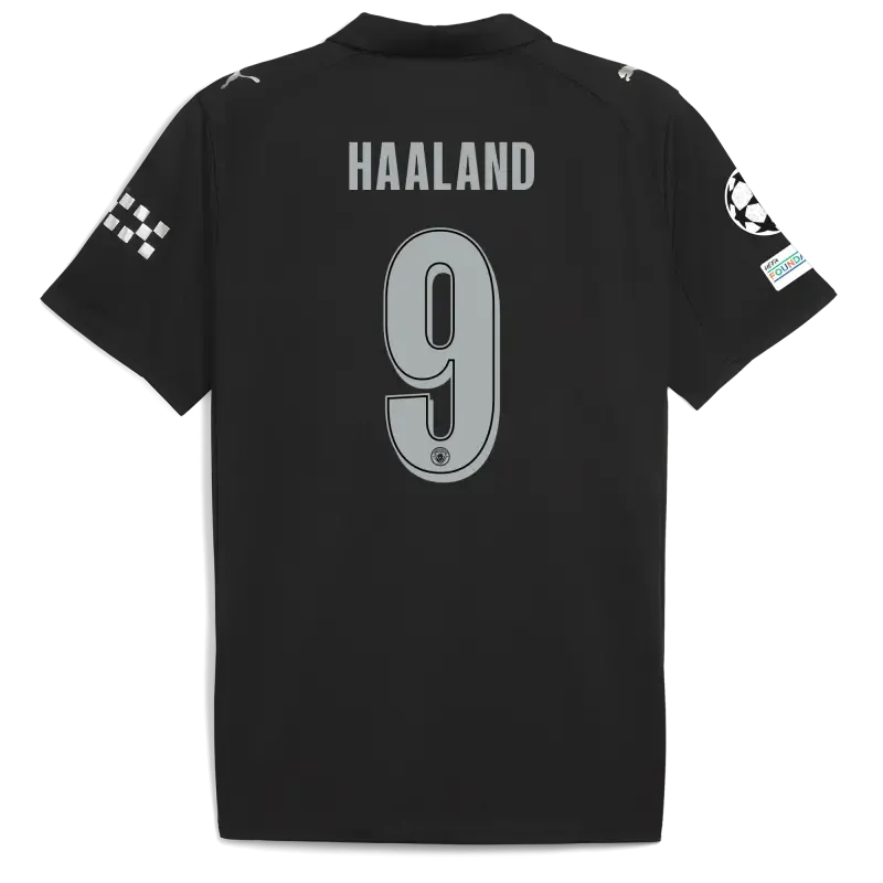 Manchester City Man City Champions League Away Jersey 2025/26 With HAALAND 9 Printing