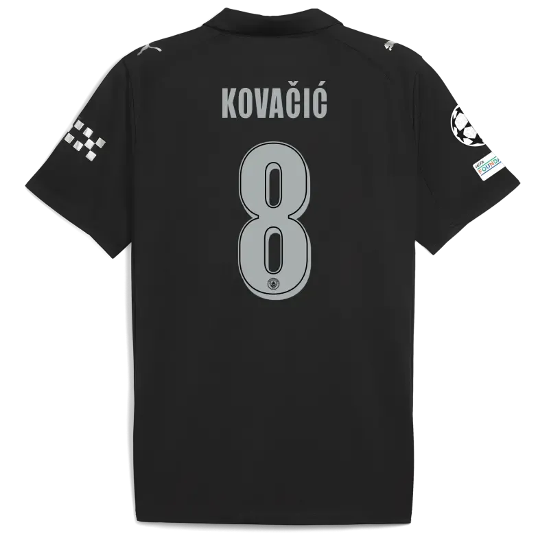Manchester City Man City Champions League Away Jersey 2025/26 With KOVAČIĆ 8 Printing