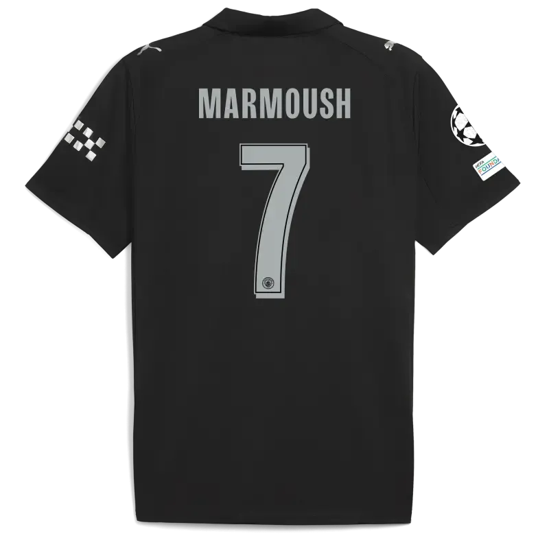 Manchester City Man City Champions League Away Jersey 2025/26 With MARMOUSH 7 Printing
