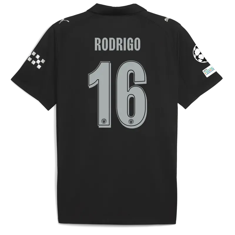 Manchester City Man City Champions League Away Jersey 2025/26 With RODRIGO 16 Printing