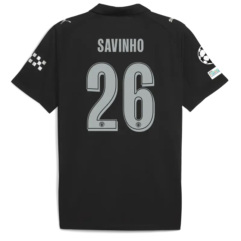 Manchester City Man City Champions League Away Jersey 2025/26 With SAVINHO 26 Printing