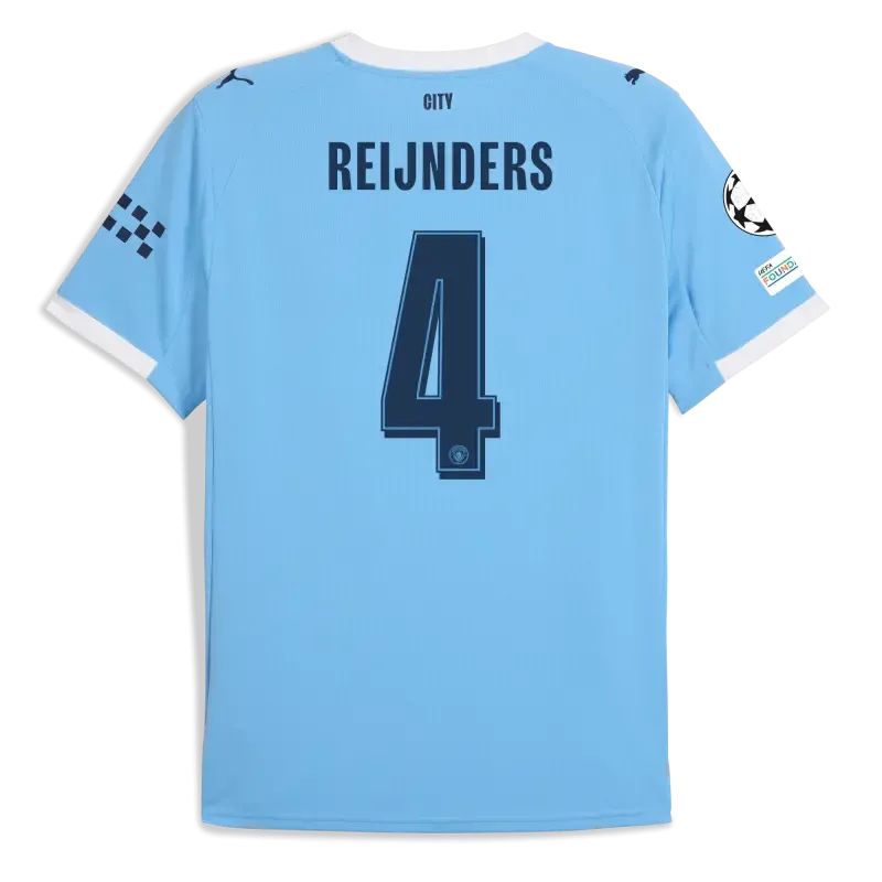 Manchester City Man City Champions League Home Jersey 2025/26 With REIJNDERS 4 Printing