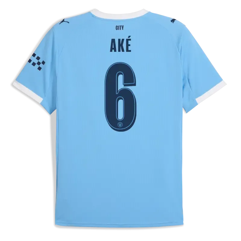 Manchester City Man City Home Jersey 2025/26 With AKÉ 6 Printing