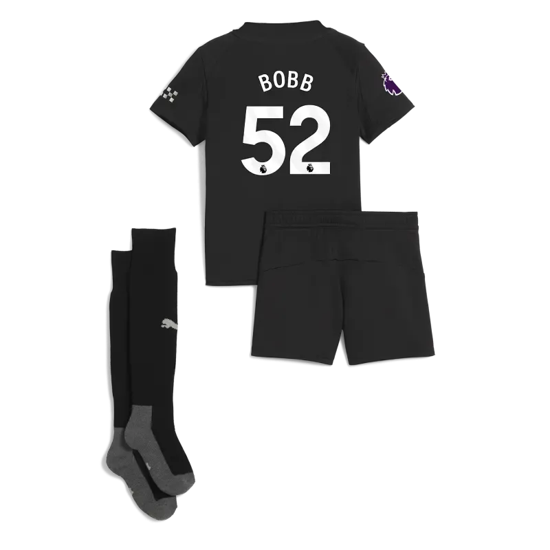 Manchester City Premier League Away Mini Kit 2025/26 With BOBB 52 Printing