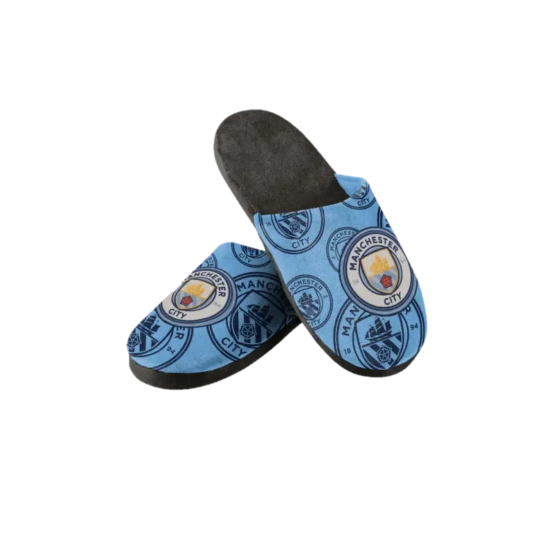 Manchester City Repeat Crest Slippers | Manchester City Shop