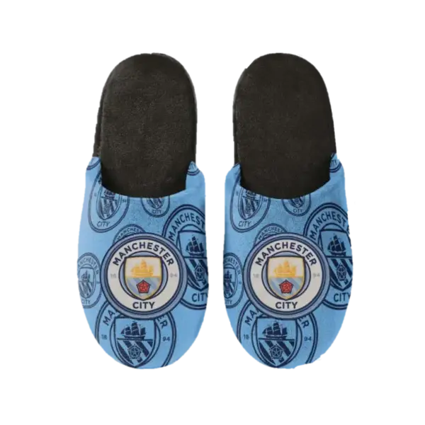 Manchester City Repeat Crest Slippers | Manchester City Shop