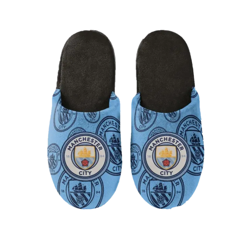 Manchester City Repeat Crest Slippers | Manchester City Shop